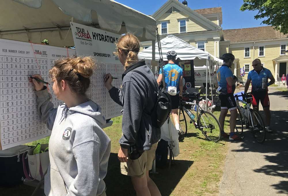 AmeriCorps volunteers at Tour de Cure Kennebunks.