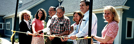 Ribbon cutting at Alheim Commons