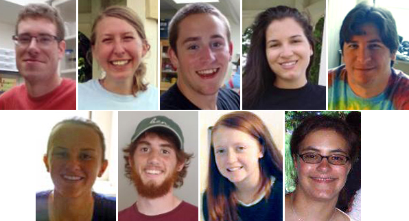 Nine interns from summer 2013: Tim, Ellen, David, Faye, Mike, Samantha, Ben, Katherine, Lauren
