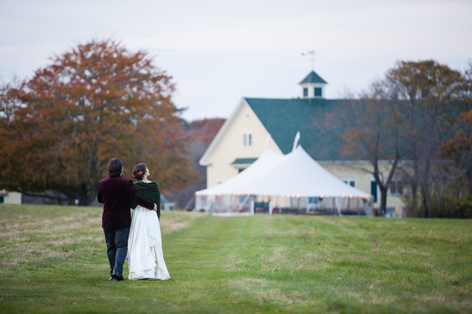 Alli and Joel on their wedding day © emilie inc
