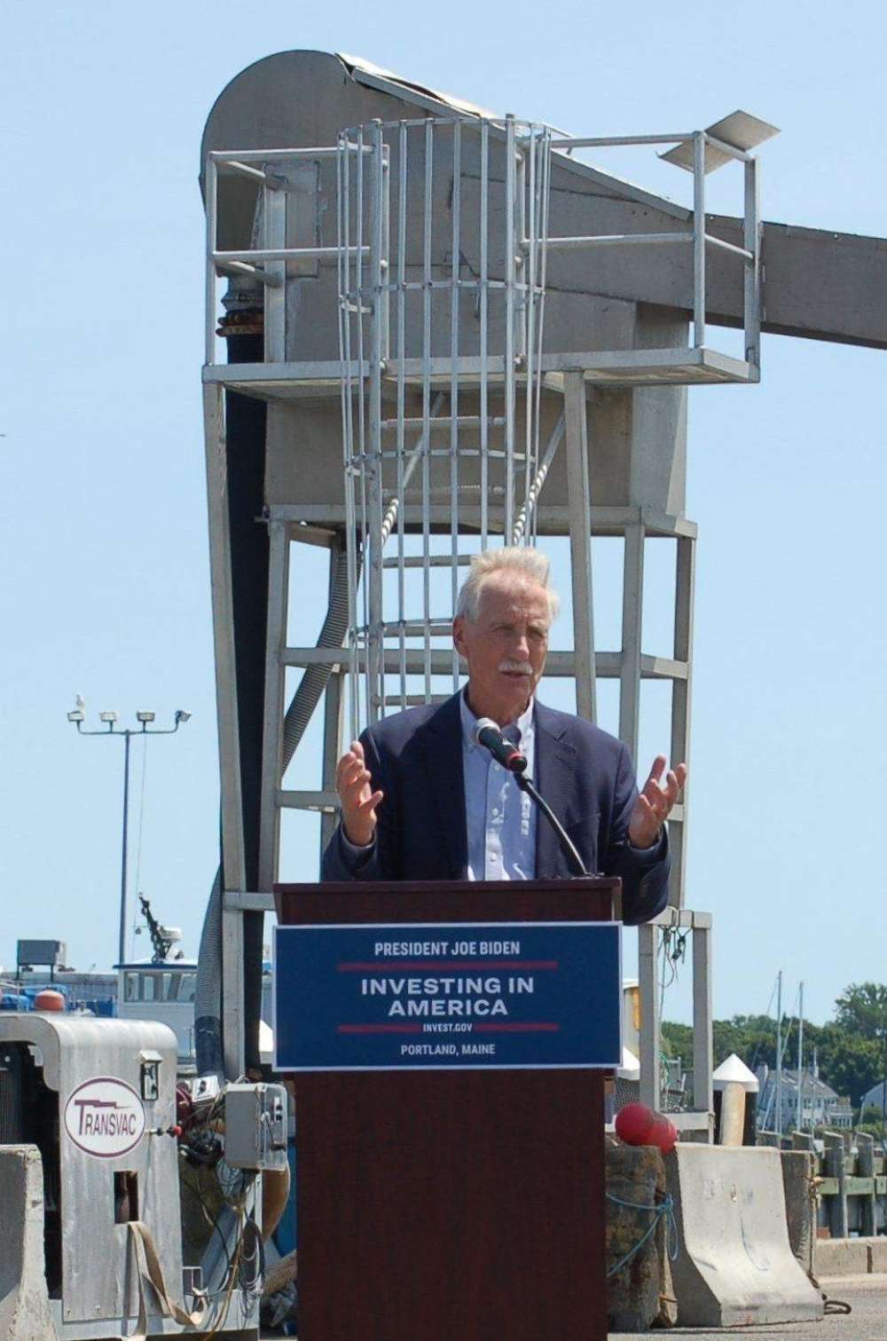 Angus King at NOAA grant celebration.