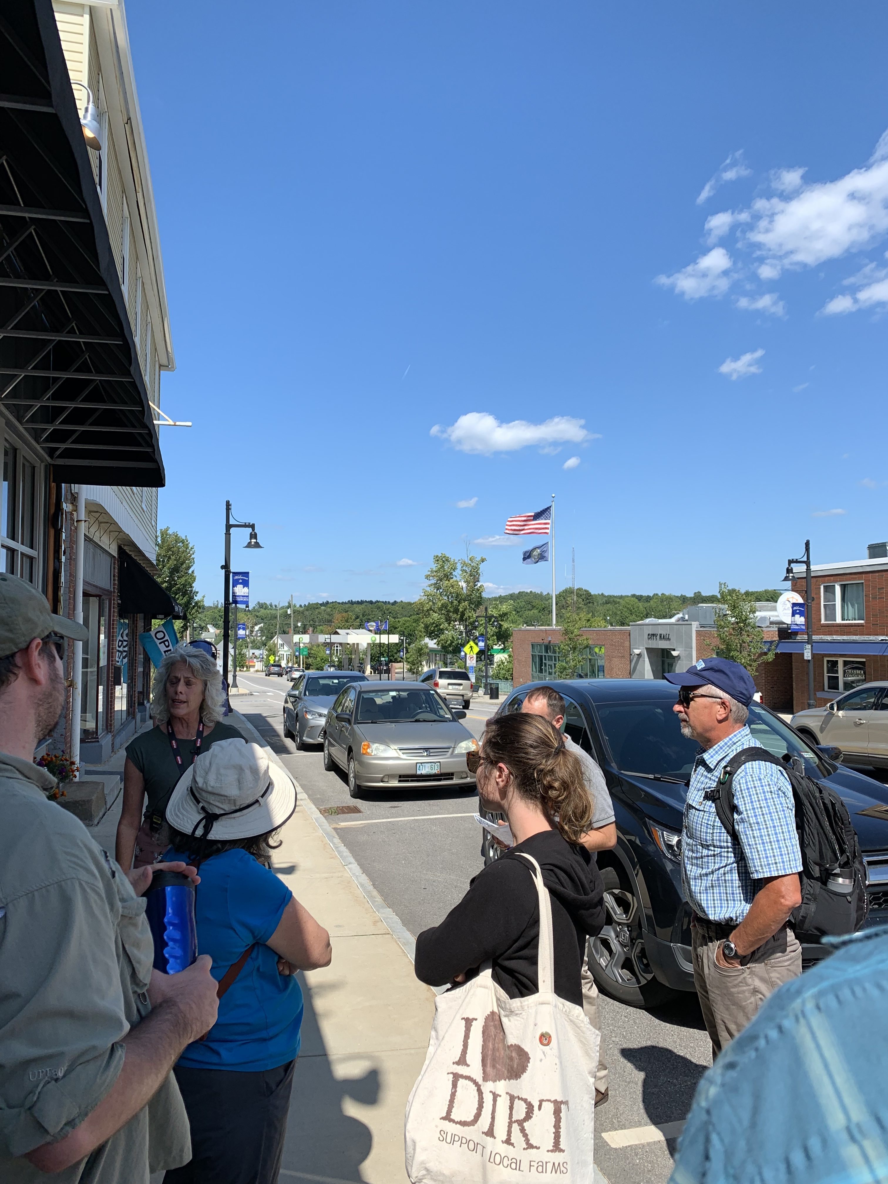 Robin Comstock, Somersworth's economic development manager, talks up development that highlights the downtown's river.