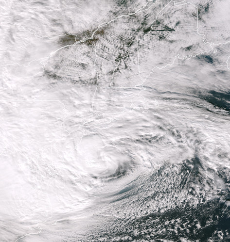 Hurricane Sandy approaches New York City (NOAA photo)