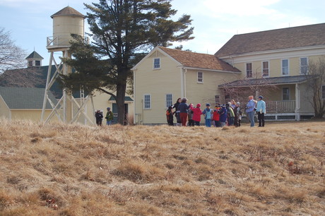 Wild Friends in Wild Places activity outside the Laudholm farmhouse