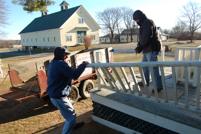 The rail comes down