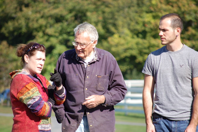Tracy Kay directs volunteers during Punkinfiddle preparations