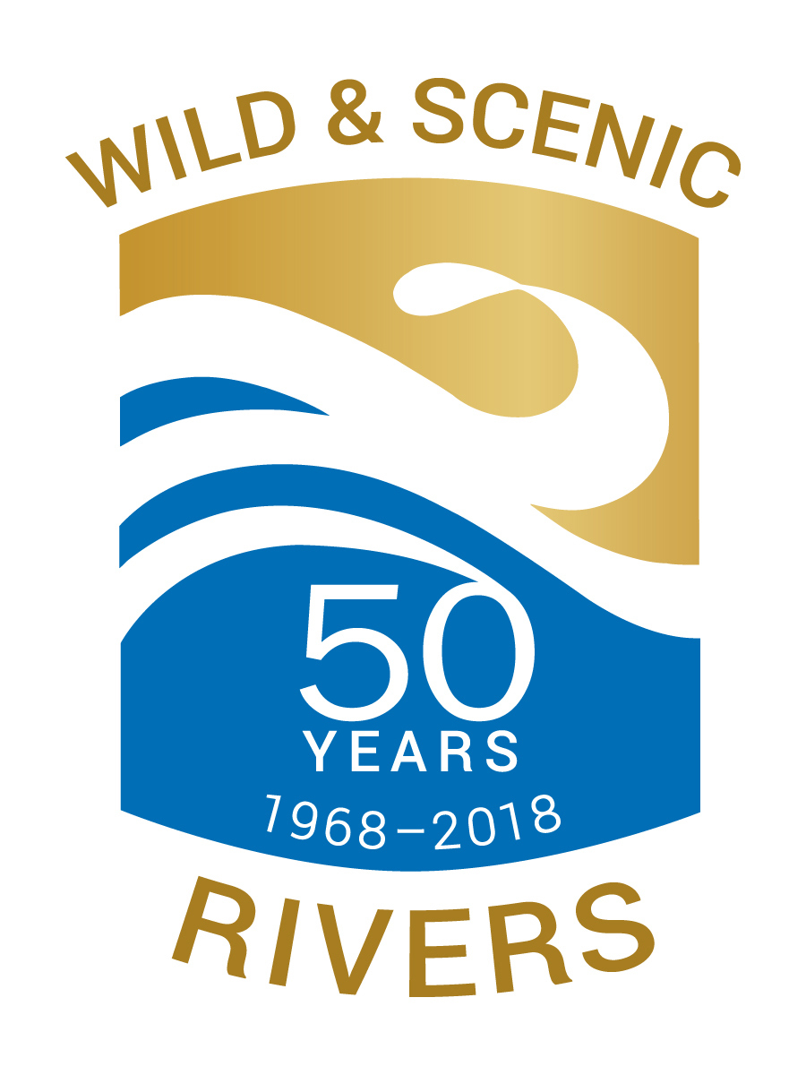 50th anniversary logo for the Wild & Scenic Rivers program
